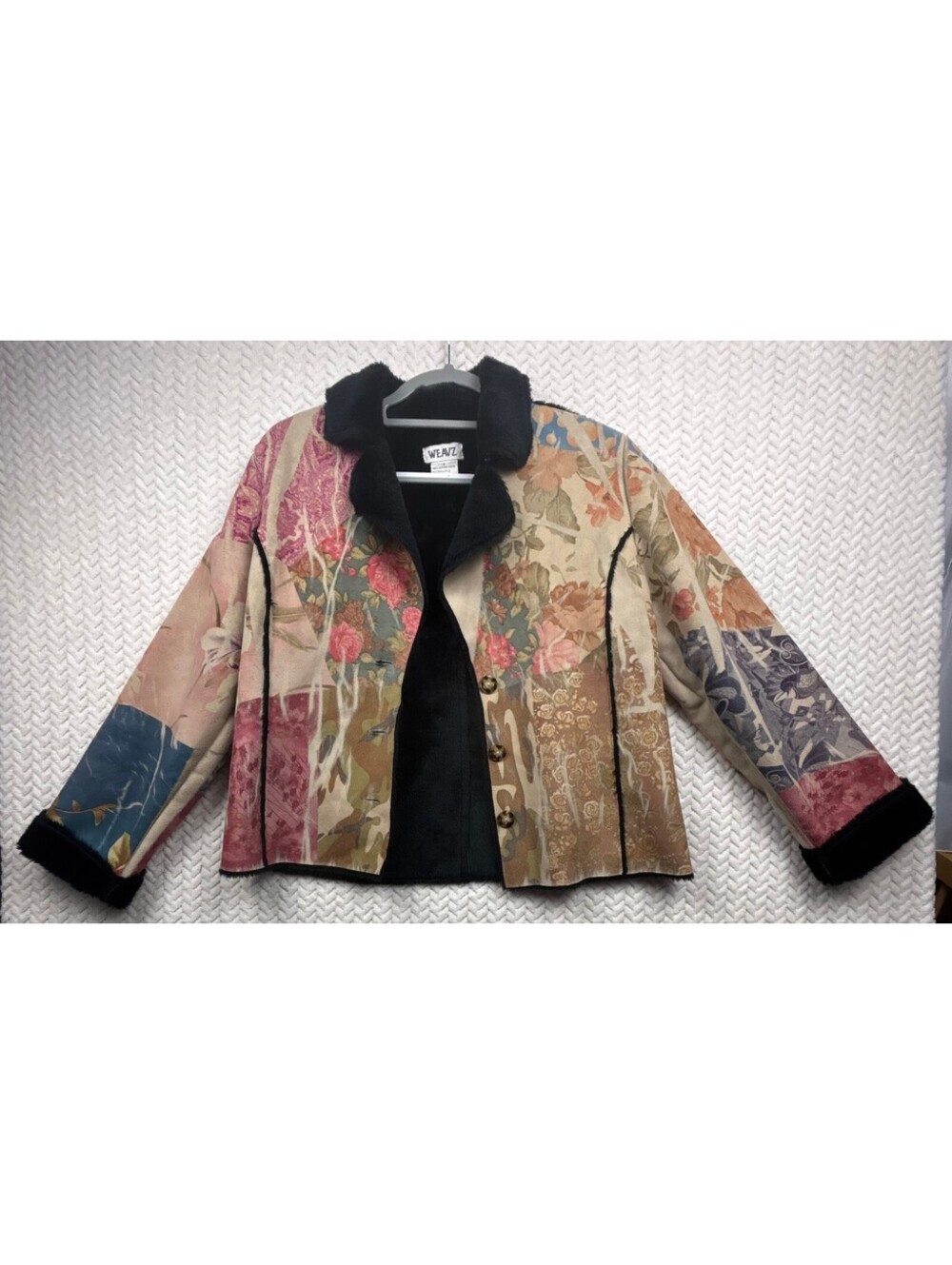WEAVZ Women's Patchwork Faux Fur Lined Jacket Size Small